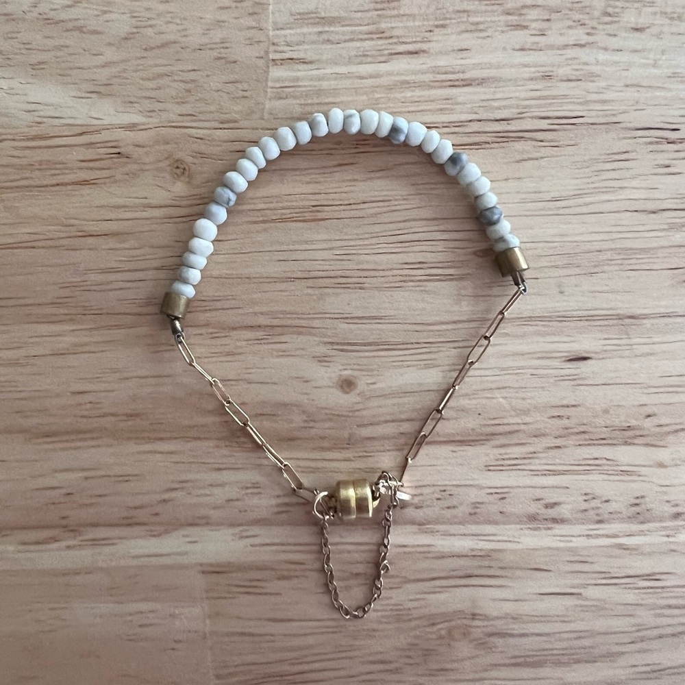 White Marble Kris Nations Bracelet